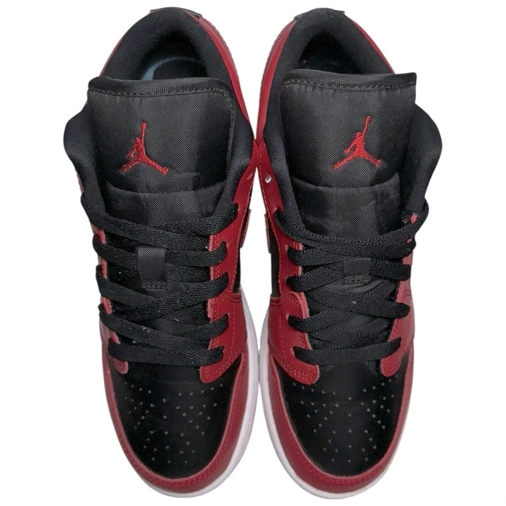 Nike Uni-Sex Kids 6Y Gym Red Black White Air Jordan 1 Low GS Sneakers 553560-606